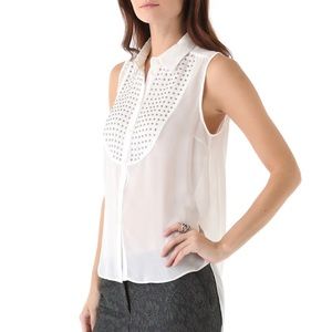 Elizabeth and James Ivory Silk Misaki Blouse, sz. XS